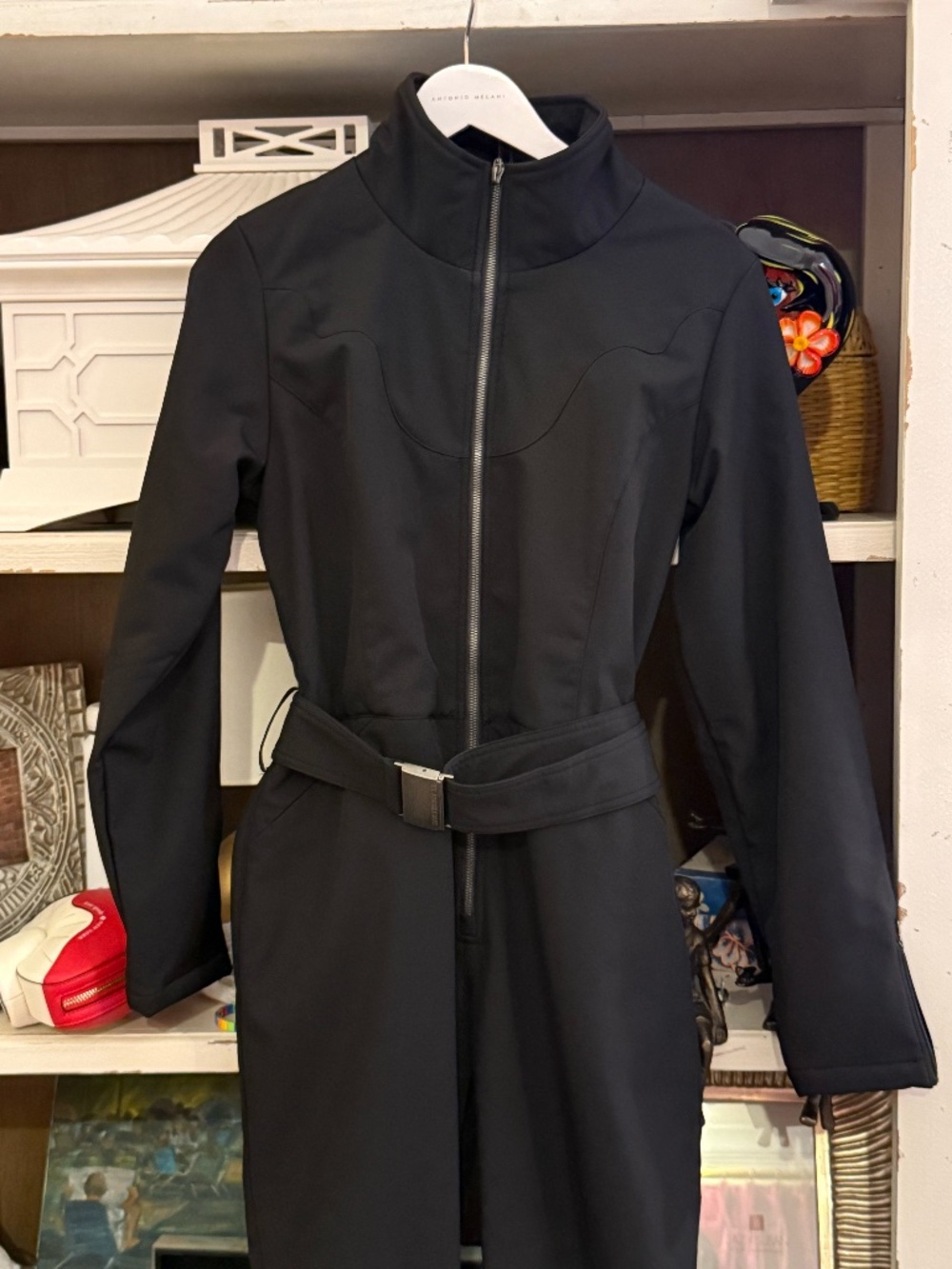 We Norwegians size Large L western fringe belted ski suit black nwt - Picture 7 of 10